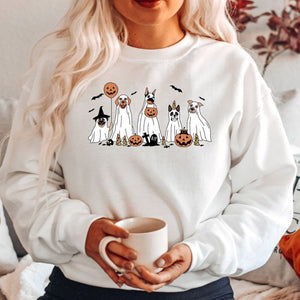 Women's Dog Halloween Crew-Neck Sweatshirt