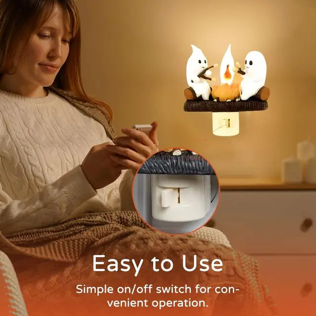 New Cute Ghost Campfire Nightlight